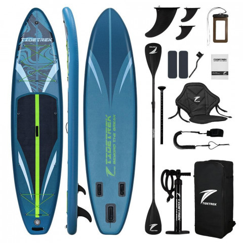 Сапборд TIDETREK SUPTT71D (350*83*15) синий с сиденьем и двойным веслом, код 78942