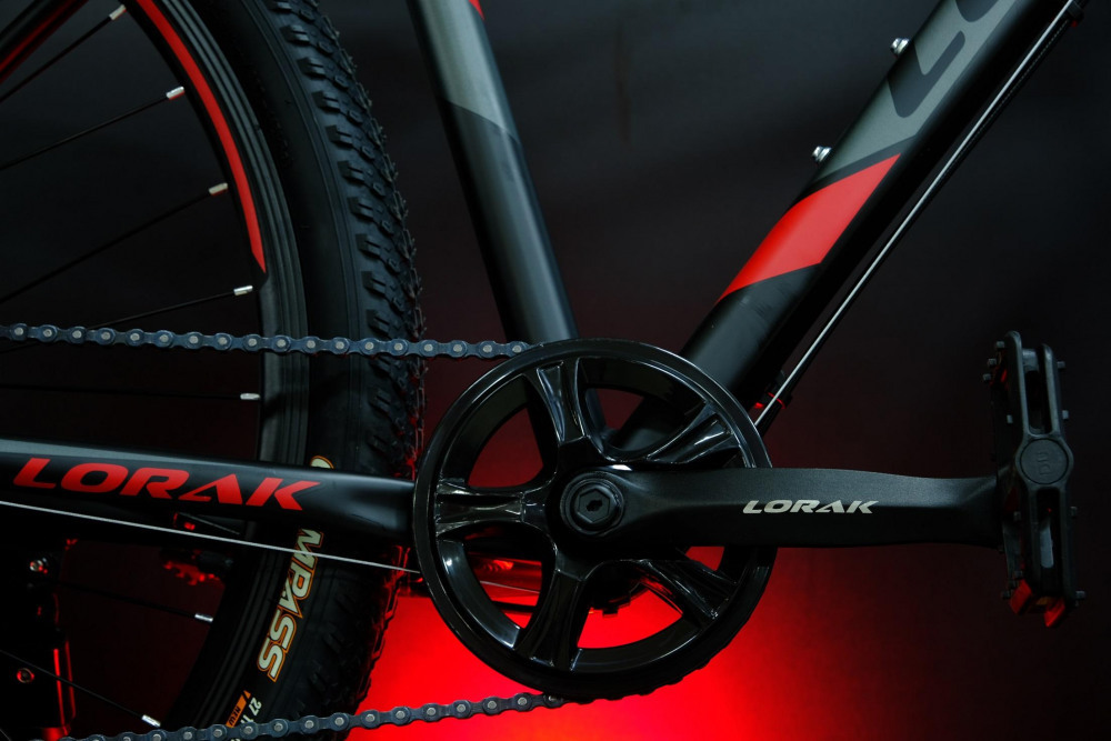 LORAK Safe 29 Cassete Матовый Чёрный/Красный 21р (на рост 183-190)