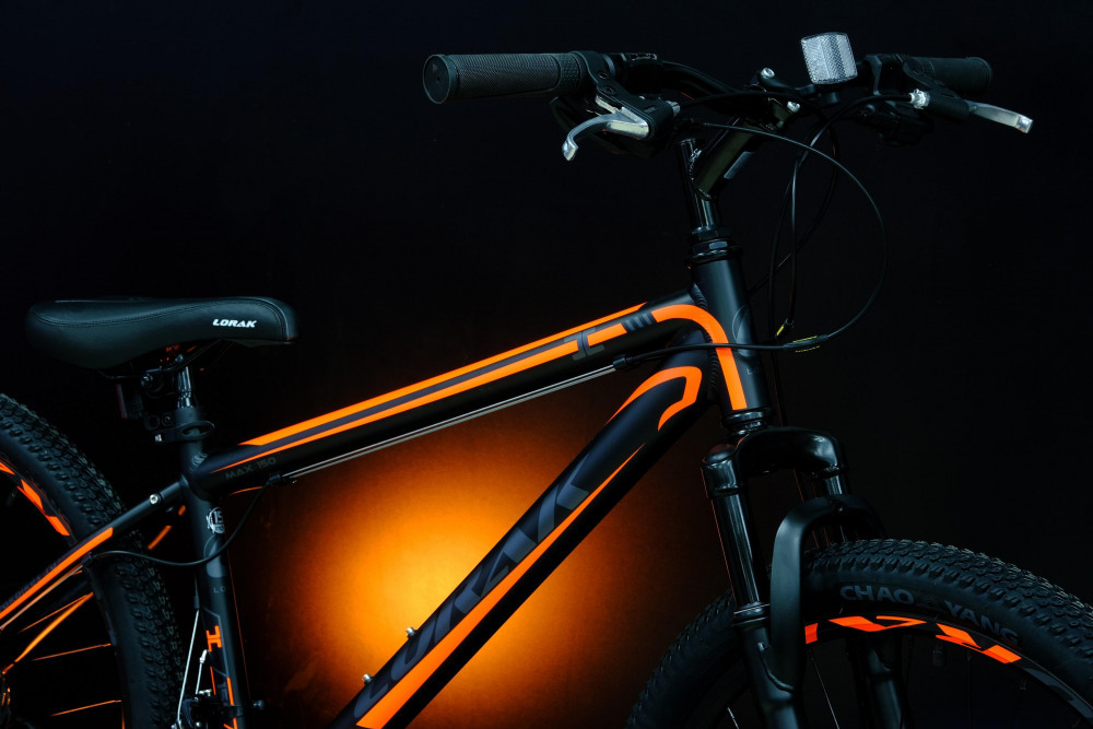 Lorak MAX 150 Матовый Чёрный/Оранжевый 19р (на рост 171-182)